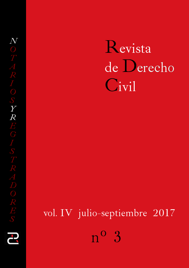 Revista de Derecho Civil Volumen IV, Número 4. Electrónica y gratuita.