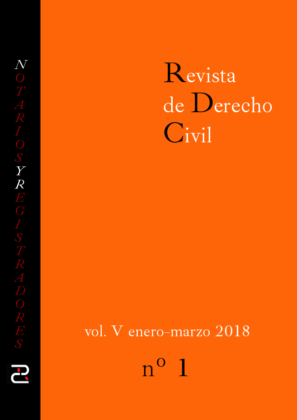 Revista de Derecho civil. Volumen V. Número 1