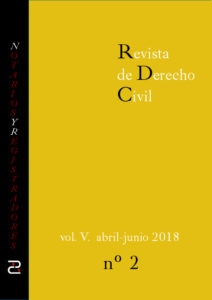 Revista de Derecho civil. Volumen V. Número 2. Abril-junio 2018.